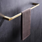 accessoires salle bain doré moderne porte serviettes fixations murales ensemble quincaillerie