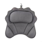 coussin bain blanc gris tissu petits points moderne crochet doux