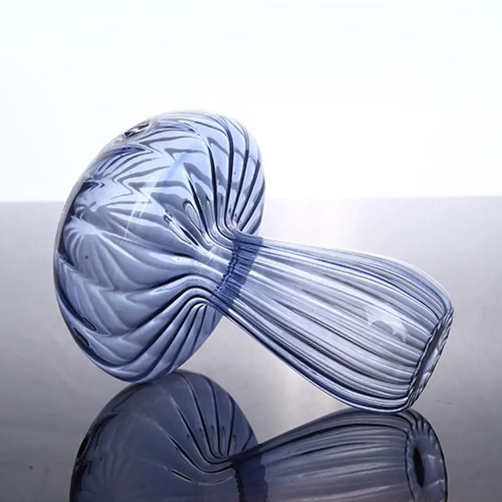 vase champignon moderne rayures verticales couleur bleu rouge transparent maison