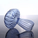 vase champignon moderne rayures verticales couleur bleu rouge transparent maison