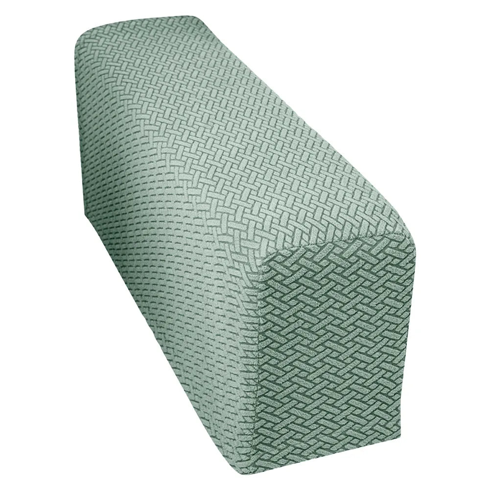 couvre main bleu marine tissé motifs géométriques moderne fixations washable chaise canapé protection meuble