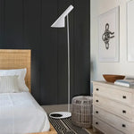 lampe sol moderne blanc noir minimaliste interrupteur bouton