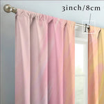 rideaux pastel dégradé arc ciel semi translucides moderne doux chambre salonhôtel polyester