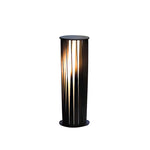 lampe extérieure moderne noir rayures dorées ip65 led waterproof 40cm base plate