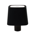 lampe table moderne bleu noir blanc rayures verticales abat jour base rechargeable led 5w