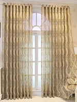 rideaux perforés européens motif floral polyester translucides salon sans fin européen ornements tringle rideaux