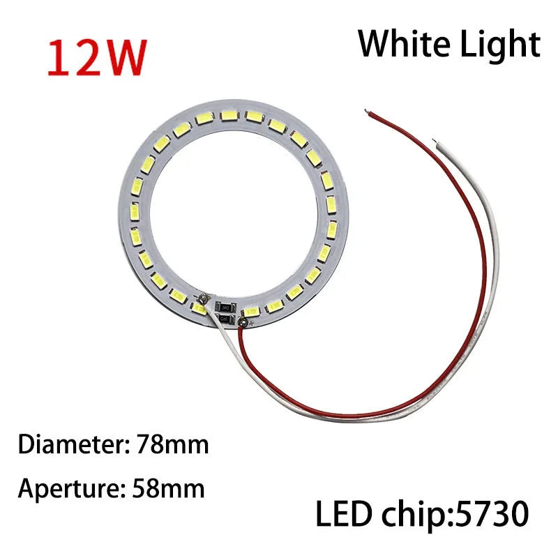 anneau led blanc moderne adhésif 10w 12w 78mm 92mm 120mm 3000k 6000k
