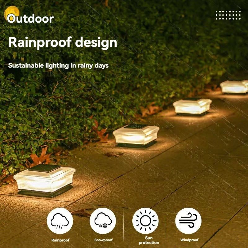 lampe solaire extérieure led blanc noir ip65 moderne minimaliste sans fil texture rugueuse panneau