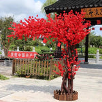 arbre décoratif artificiel rouge extérieur fêtes nouvelles années