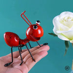 figurines insectes rouge vert bleu orange clips métal brillance artisanal jardin intérieur extérieur