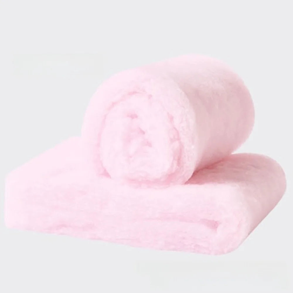 serviettes coton pelucheuses nuages colorées moderne blanches roses bleues vertes douces 20x80cm