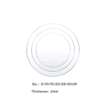 disques support gâteau transparents modernes 10cm 15cm 20cm 25cm