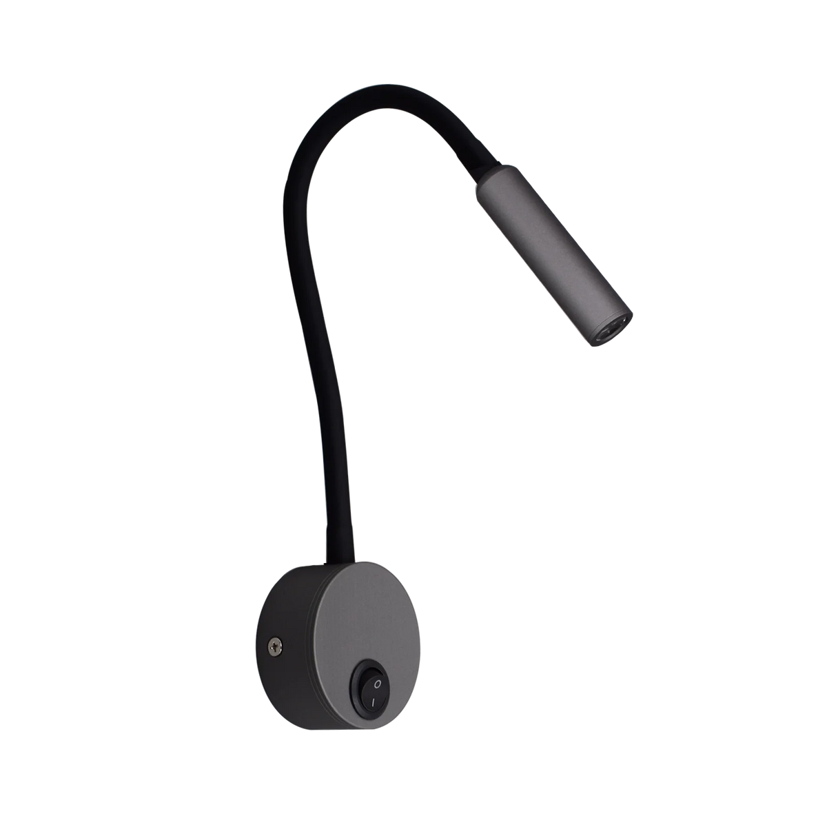 lampe table flexible moderne noir blanc argent fixée mur interrupteur led base minimaliste
