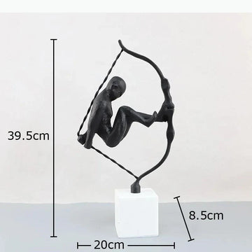 Sculpture moderne tête tête noir blanc socle pierre bouteille diffuseur livresscrição