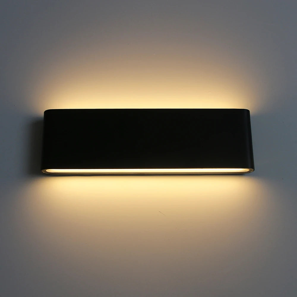 appliques murales led modernes extérieures aluminium blanc noir gris