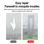 ruban adhésif réparation fenêtres durable anti insectes maille fine gris facile utilisation