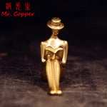 figurines decoratives bronze doré abstrait moderne minimalistes ornement decoration maison