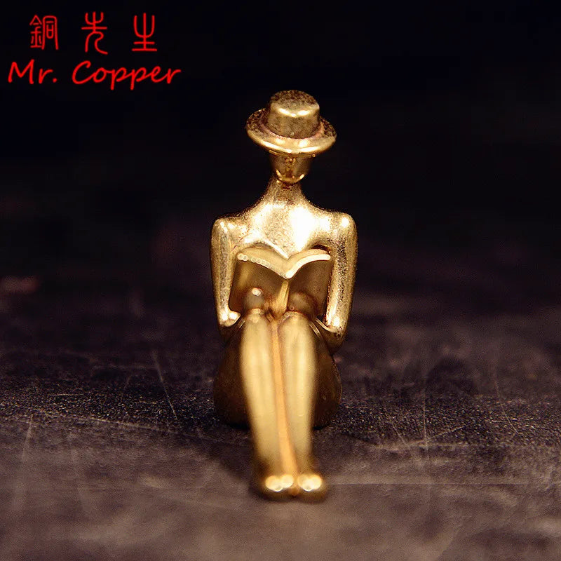figurines decoratives bronze doré abstrait moderne minimalistes ornement decoration maison