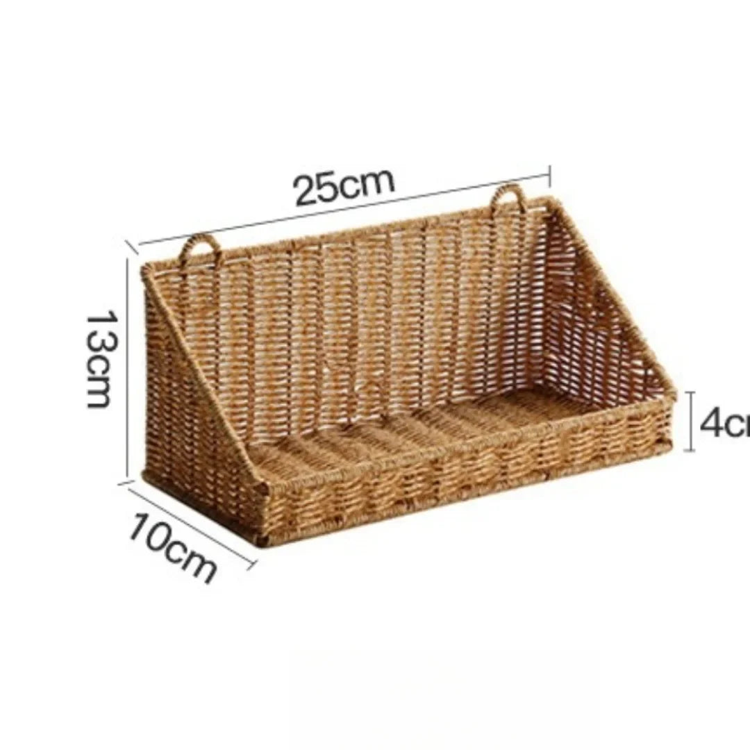 paniers tressés naturels panier suspendu mural rangement fruits légumes crochet scandinave pliable respectueux environnement.storage