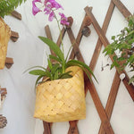panier suspendu tressé naturel rustique boho chic cordelette paniers muraux rangement decorationintérieur
