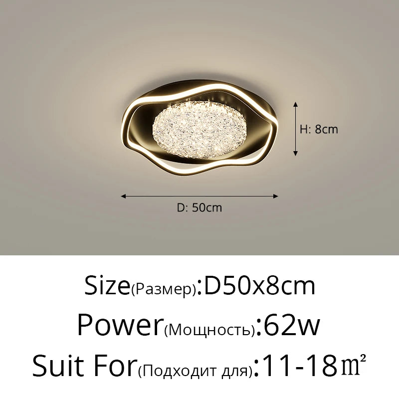 plafonnier moderne blanc doré cristaux effet glace craquelée éclairage led facile haute qualité