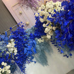 décoration événement artificielle fleurs bleu royal soie feuilles bouquets hybride ornement festifsintérieur