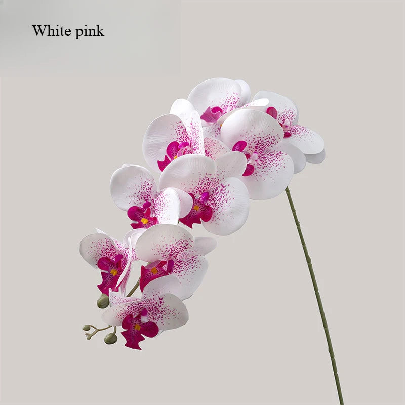 Orchidées artificielles blanches violettes décoration intérieure mariage anniversaire moderne minimaliste