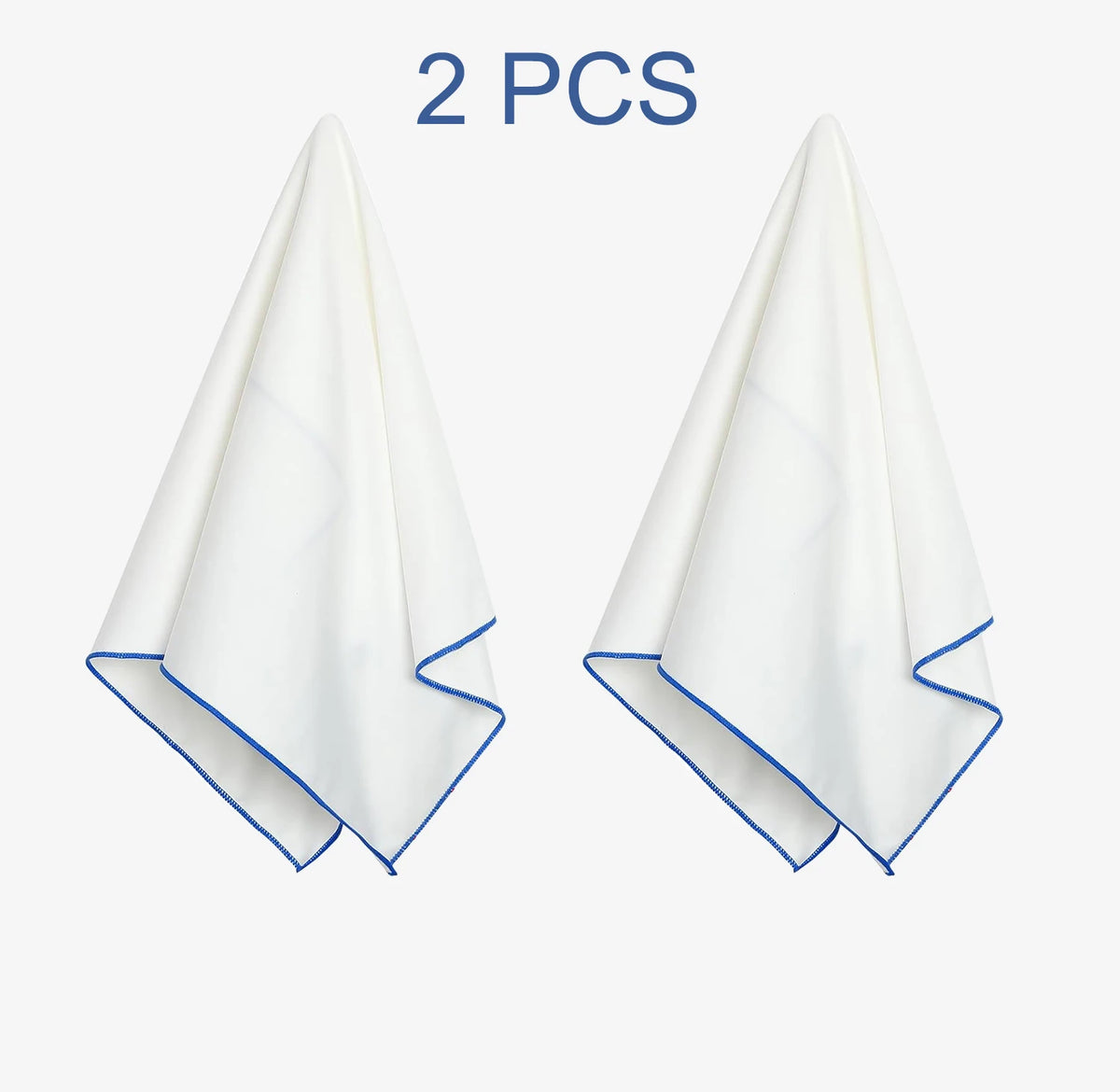 serviette polissage polyester coton blanc bleu opaque moderne 50x35cm zip rangement vin lunettes caméra