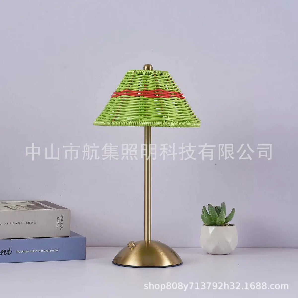 lampe table rechargeable led tressée bohème rouge verte marron chambre coucher rustic scandinave