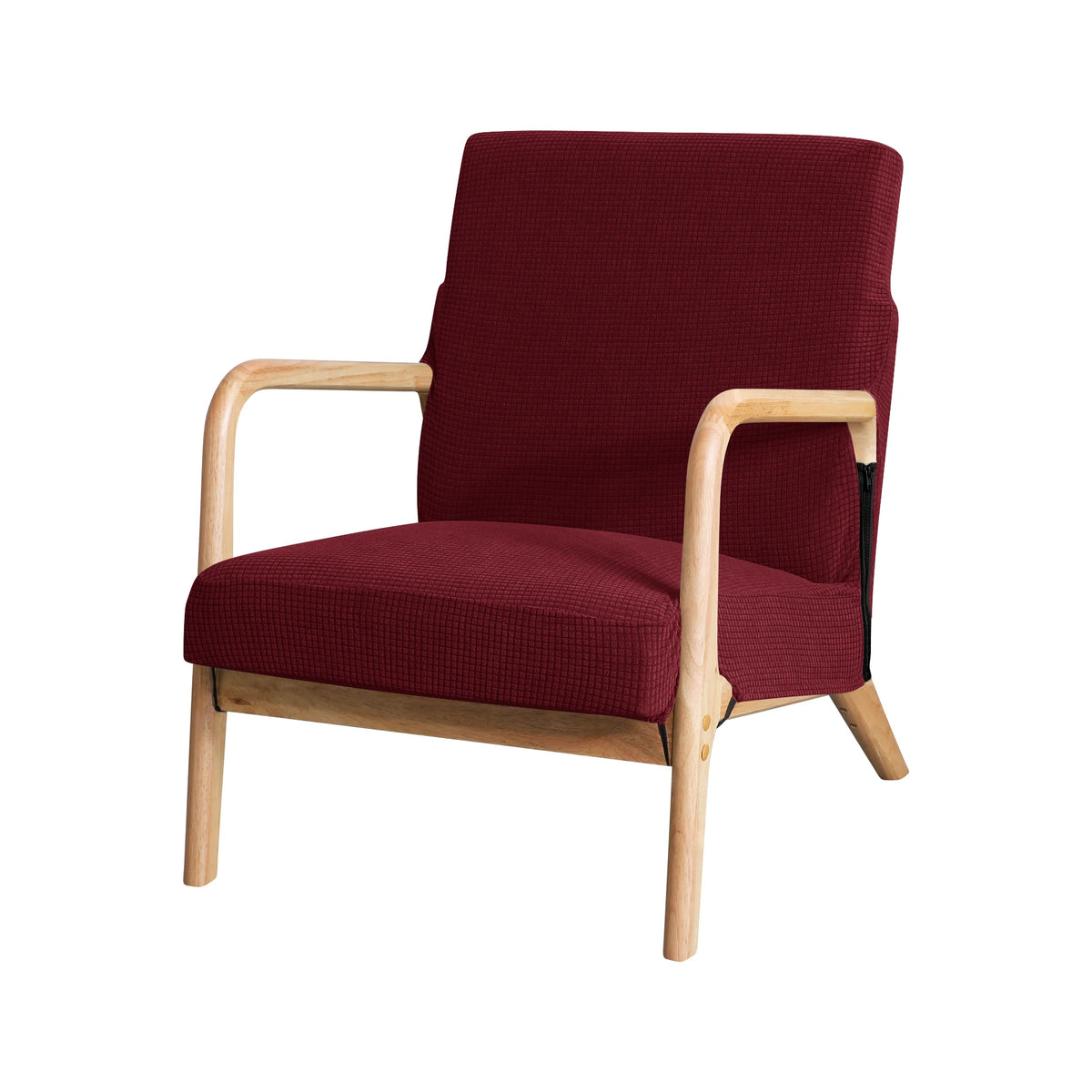 housses fauteuil moderne gris carreaux stretch résistante eau fermeture éclair décoration maison simple