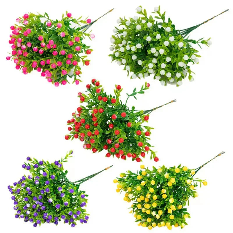 bouquet artificiel fleurs feuilles modernes minimaliste extérieur intérieur décoration anniversaire 22cm