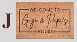 tapis d'entrée personnalisable marron clair texture noix coco antidérapant moderneextérieur chambre