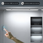 lampe placard led 30cm blanc moderne adhésif interrupteur tactile câble usb