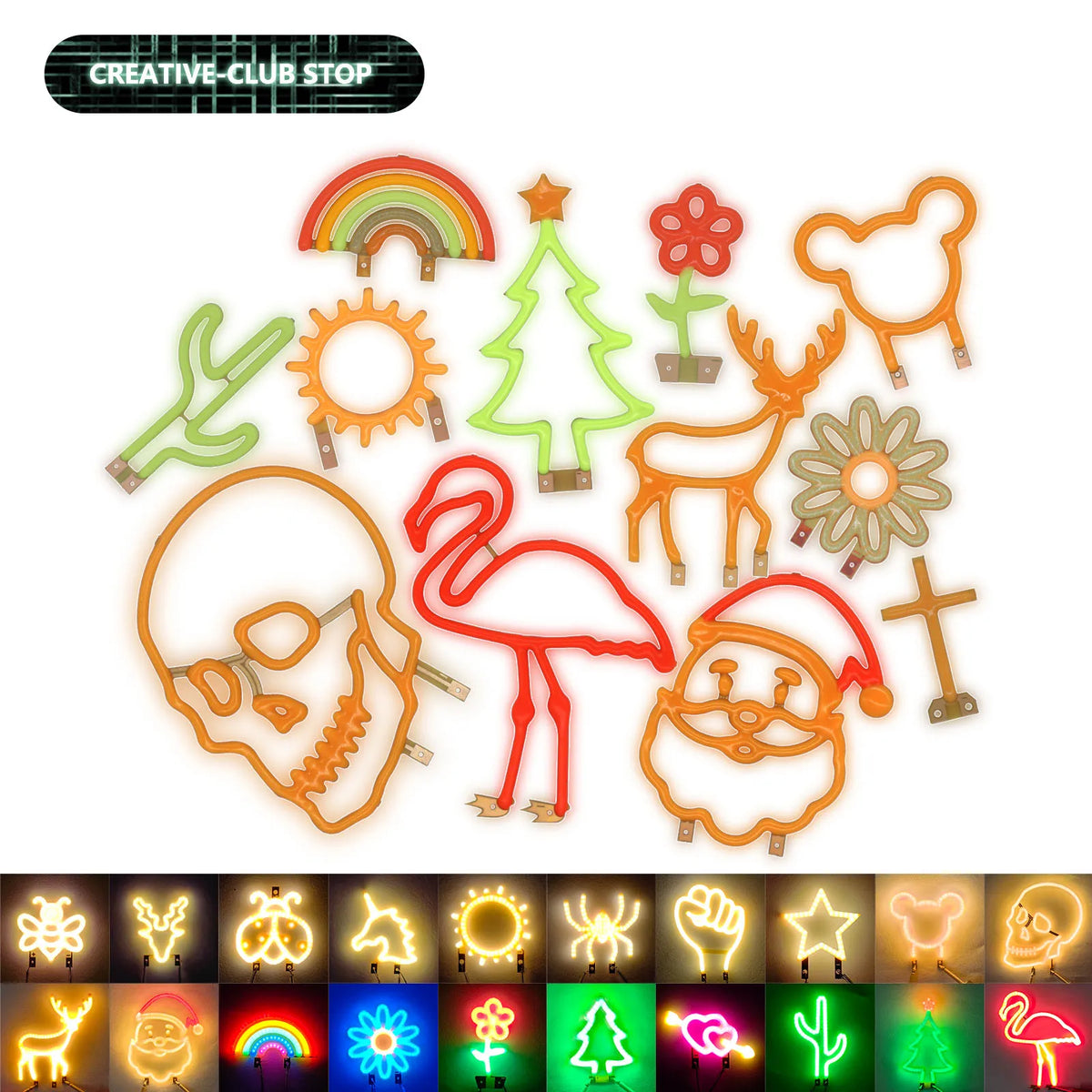 ampoule led décorative multicolore forme animaux motif fête guirlande noël vis e27
