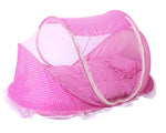 lit parapluie bébé ballons motifs franges transparent filet bleu rose matelas oreiller