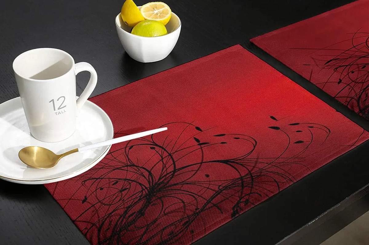 Set de table utilisé dans un salon moderne