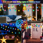 guirlande lumineuse solaire 20 30 50 100 led blanc multicolore translucides clips modernes