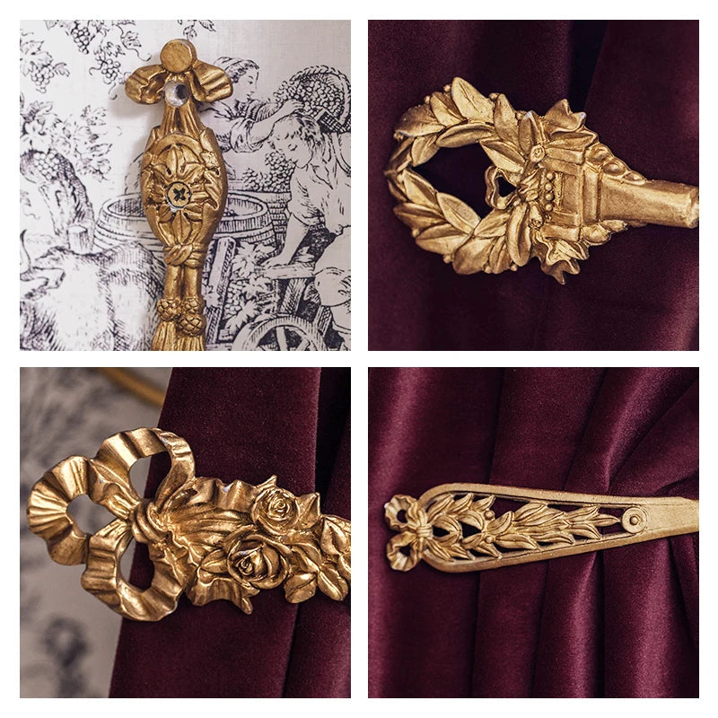 Embrasse de rideau vintage dorée