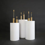 supports présentation métal blanc modernes mariage pièces différentes tailles