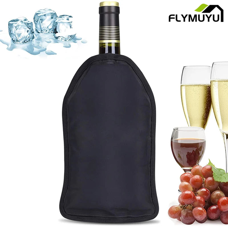 refroidisseur bouteille vin silicone isotherme moderne pique nique bar accessoire glaçons transparent blanc