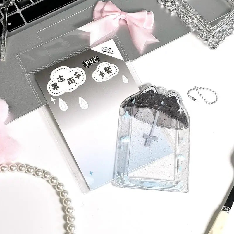 porte cartes transparent kawaii motifs animés couleurs vives chaines mignon personnages variés