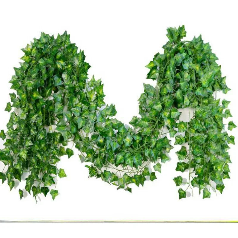 guirlande artificielle feuilles vert naturelle extérieur décoration jardin mariage bricolage accrochée feuilages lierre