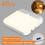 lampe led rechargeable veilleuse rectangle blanc mat moderne aimant usb interrupteur tactile