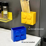 boîtes rangement magnétiques rouge bleu jaune blocs lego moderne fixations magnétiques almacenamiento organizador porta