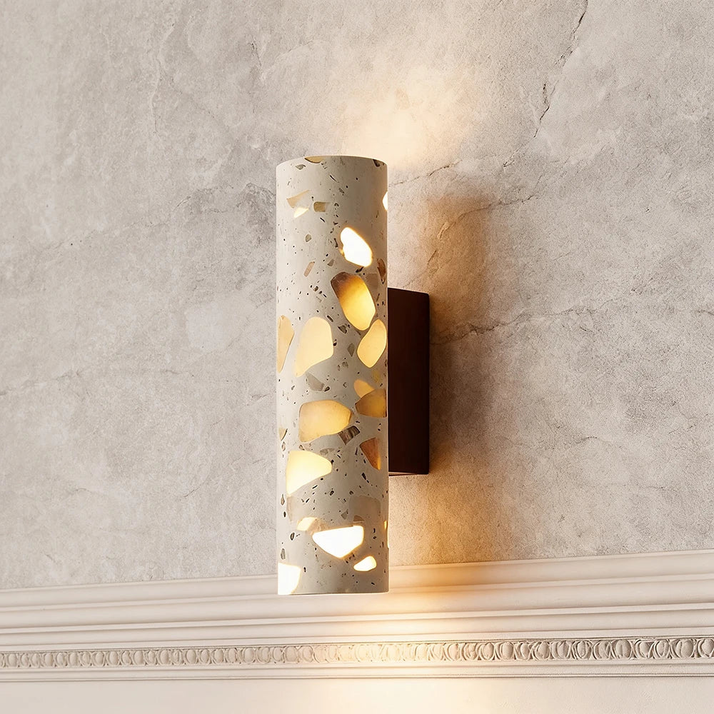 lampe murale led pierre semi transparent moderne éclairage blanc chaud murale contemporaine