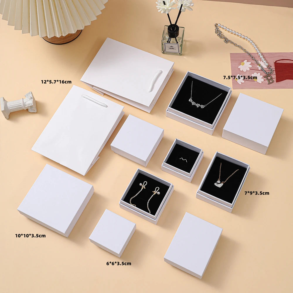 Boîte à bijoux en papier kraft pour bagues