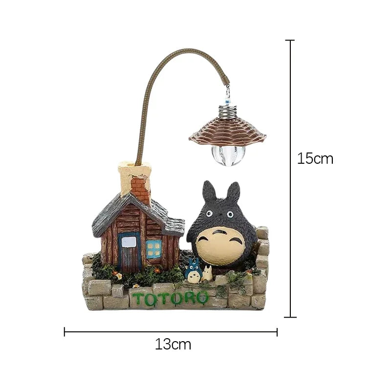 veilleuse table animaux compagnie totoro décoration maison miniature vintage led noire blanche