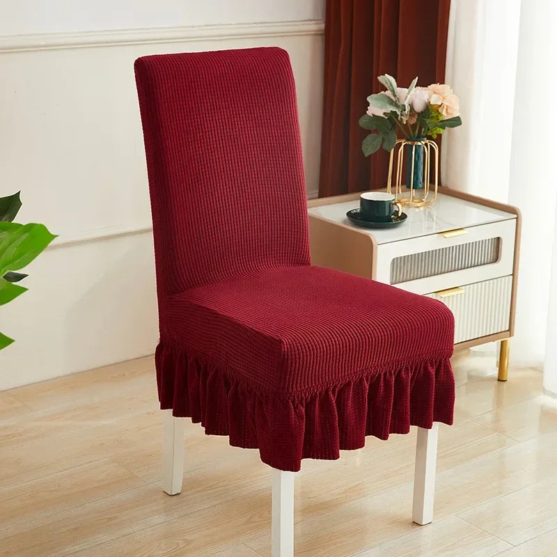 Housse chaise moderne rayées bleu gris vert élasthanne polyester amovible lavable