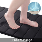 tapis massage pieds noir rayures horizontales moderne antidérapant absorbant eau respectueux environnement
