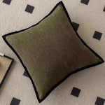 taies d'oreiller moderne beige noir tissu respectueux environnement pièces